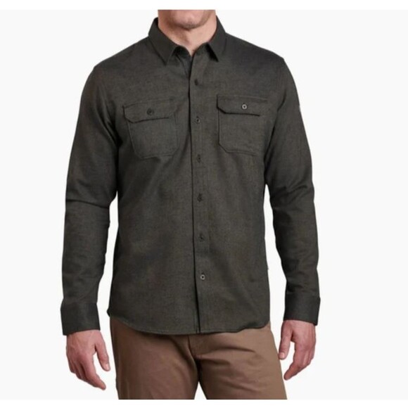 Kuhl Men's Casual Button Down Shirt - Dark Gray - Picture 1 of 15